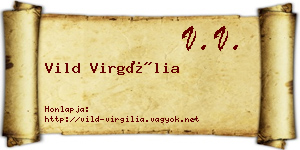 Vild Virgília névjegykártya